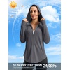 image:imageG Gradual Womens Sun Protection Jackets Lightweight Zip Up Hoodies 4 Pockets UPF 50 Sun Shirt Hiking Beach Athletic WorkoutDark Grey