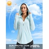 image:imageG Gradual Womens Sun Protection Jackets Lightweight Zip Up Hoodies 4 Pockets UPF 50 Sun Shirt Hiking Beach Athletic WorkoutLight Blue
