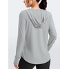 image:imageG Gradual Womens Sun Protection Jackets Lightweight Zip Up Hoodies 4 Pockets UPF 50 Sun Shirt Hiking Beach Athletic WorkoutLight Grey