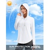 image:imageG Gradual Womens Sun Protection Jackets Lightweight Zip Up Hoodies 4 Pockets UPF 50 Sun Shirt Hiking Beach Athletic WorkoutWhite