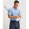 image:imageMens Golf Shirts Dry Fit Performance Moisture Wicking Breathable Casual Micro Print Short Sleeve PoloBlue Flower