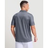 image:imageMens Golf Shirts Dry Fit Performance Moisture Wicking Breathable Casual Micro Print Short Sleeve PoloDeep Grey Texture