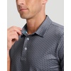 image:imageMens Golf Shirts Dry Fit Performance Moisture Wicking Breathable Casual Micro Print Short Sleeve PoloDeep Grey Texture