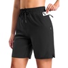 image:imageG Gradual 7 9 11 Womens Hiking Shorts 4 Pockets Lightweight Quick Dry Cargo Shorts Water Resistant Golf Summer WalkingBlack