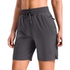 image:imageG Gradual 7 9 11 Womens Hiking Shorts 4 Pockets Lightweight Quick Dry Cargo Shorts Water Resistant Golf Summer WalkingDark Grey