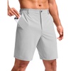 image:imageG Gradual Mens Golf Shorts with 3 Pockets 9 Lightweight Stretch Quick Dry Casual Dress Work Shorts for MenBright Grey