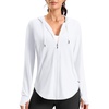 image:imageG Gradual Womens Sun Protection Jackets Lightweight Zip Up Hoodies 4 Pockets UPF 50 Sun Shirt Hiking Beach Athletic WorkoutWhite