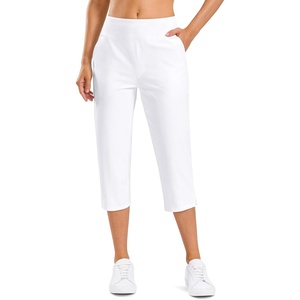 image:imageG Gradual 20 Capri Pants for Women Golf Capris 4 Pockets High Waist Stretchy Lightweight Cropped Pants for Dressy Casual White XLarge