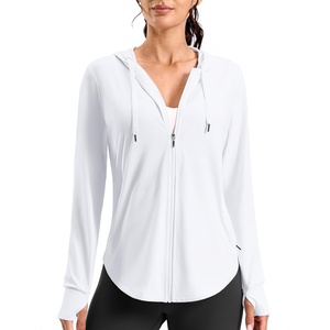 image:imageG Gradual Womens Sun Protection Jackets Lightweight Zip Up Hoodies 4 Pockets UPF 50 Sun Shirt Hiking Beach Athletic WorkoutWhite