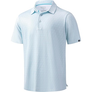 image:imageMens Golf Shirts Dry Fit Performance Moisture Wicking Breathable Casual Micro Print Short Sleeve PoloBlue Hexagon