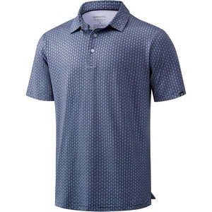 image:imageMens Golf Shirts Dry Fit Performance Moisture Wicking Breathable Casual Micro Print Short Sleeve PoloBlue Texture