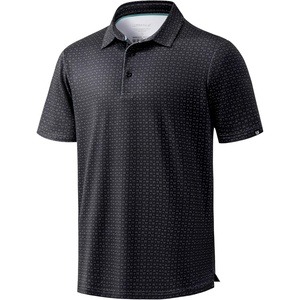 image:imageMens Golf Shirts Dry Fit Performance Moisture Wicking Breathable Casual Micro Print Short Sleeve PoloGolf Clubs 2