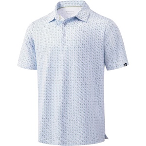 image:imageMens Golf Shirts Dry Fit Performance Moisture Wicking Breathable Casual Micro Print Short Sleeve PoloGolf Pattern