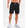 image:imageG Gradual Mens 7 Athletic Sweat Shorts with Zipper Pockets Soft Elastic Waist Lounge Workout Gym Shorts for MenBlack