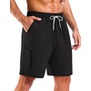 image:imageG Gradual Mens 7 Athletic Sweat Shorts with Zipper Pockets Soft Elastic Waist Lounge Workout Gym Shorts for MenBlack