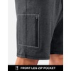 image:imageG Gradual Mens 7 Athletic Sweat Shorts with Zipper Pockets Soft Elastic Waist Lounge Workout Gym Shorts for MenDark Black Heather