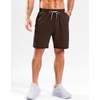 image:imageG Gradual Mens 7 Athletic Sweat Shorts with Zipper Pockets Soft Elastic Waist Lounge Workout Gym Shorts for MenDark Brown Heather