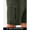 image:imageG Gradual Mens 7 Athletic Sweat Shorts with Zipper Pockets Soft Elastic Waist Lounge Workout Gym Shorts for MenDark Green Heather