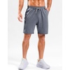 image:imageG Gradual Mens 7 Athletic Sweat Shorts with Zipper Pockets Soft Elastic Waist Lounge Workout Gym Shorts for MenGrey Heather