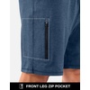 image:imageG Gradual Mens 7 Athletic Sweat Shorts with Zipper Pockets Soft Elastic Waist Lounge Workout Gym Shorts for MenIndigo Heather