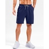 image:imageG Gradual Mens 7 Athletic Sweat Shorts with Zipper Pockets Soft Elastic Waist Lounge Workout Gym Shorts for MenNavy Heather