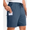 image:imageG Gradual Mens Sweat Shorts Soft Moisture Wicking Athletic Gym Shorts with 3 Pockets for Casual Lounge Workout RunningHeather Cobalt Blue