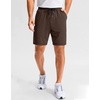 image:imageG Gradual Mens Sweat Shorts Soft Moisture Wicking Athletic Gym Shorts with 3 Pockets for Casual Lounge Workout RunningHeather Dark Brown