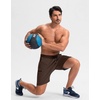 image:imageG Gradual Mens Sweat Shorts Soft Moisture Wicking Athletic Gym Shorts with 3 Pockets for Casual Lounge Workout RunningHeather Dark Brown