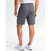 image:imageG Gradual Mens Sweat Shorts Soft Moisture Wicking Athletic Gym Shorts with 3 Pockets for Casual Lounge Workout RunningHeather Dusty White