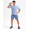 image:imageG Gradual Mens Sweat Shorts Soft Moisture Wicking Athletic Gym Shorts with 3 Pockets for Casual Lounge Workout RunningHeather Haze Blue