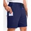 image:imageG Gradual Mens Sweat Shorts Soft Moisture Wicking Athletic Gym Shorts with 3 Pockets for Casual Lounge Workout RunningHeather Navy