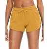 image:imageG Gradual Womens Athletic Running Shorts Comfy Cotton Shorts for Womens Workout Lounge with Pockets and DrawstringDusty Yellow