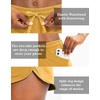 image:imageG Gradual Womens Athletic Running Shorts Comfy Cotton Shorts for Womens Workout Lounge with Pockets and DrawstringDusty Yellow