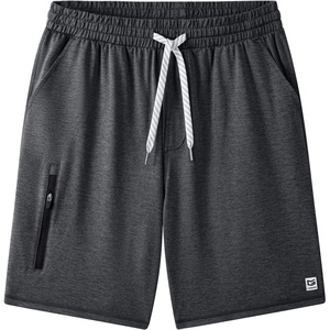 image:imageG Gradual Mens 7 Athletic Sweat Shorts with Zipper Pockets Soft Elastic Waist Lounge Workout Gym Shorts for MenDark Black Heather