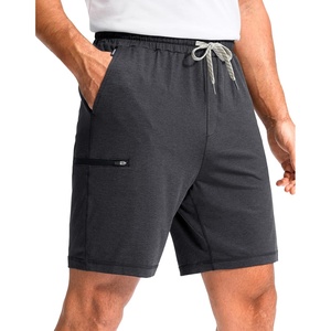 image:imageG Gradual Mens Sweat Shorts Soft Moisture Wicking Athletic Gym Shorts with 3 Pockets for Casual Lounge Workout RunningHeather Dark Black