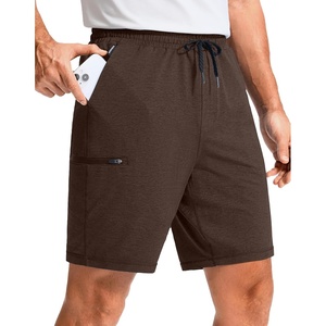 image:imageG Gradual Mens Sweat Shorts Soft Moisture Wicking Athletic Gym Shorts with 3 Pockets for Casual Lounge Workout RunningHeather Dark Brown