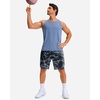 image:imageG Gradual Mens Athletic Shorts with Pockets 9  11 Long Basketball Shorts Lightweight Quick Dry Gym Workout Shorts for MenBlue Camo