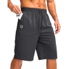 image:imageG Gradual Mens Athletic Shorts with Pockets 9  11 Long Basketball Shorts Lightweight Quick Dry Gym Workout Shorts for MenDark Gray