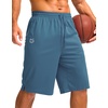 image:imageG Gradual Mens Athletic Shorts with Pockets 9  11 Long Basketball Shorts Lightweight Quick Dry Gym Workout Shorts for MenDusty Blue