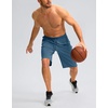 image:imageG Gradual Mens Athletic Shorts with Pockets 9  11 Long Basketball Shorts Lightweight Quick Dry Gym Workout Shorts for MenDusty Blue