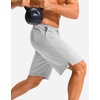 image:imageG Gradual Mens Athletic Shorts with Pockets 9  11 Long Basketball Shorts Lightweight Quick Dry Gym Workout Shorts for MenLight Gray