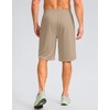 image:imageG Gradual Mens Athletic Shorts with Pockets 9  11 Long Basketball Shorts Lightweight Quick Dry Gym Workout Shorts for MenLight Khaki