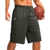 image:imageG Gradual Mens Athletic Shorts with Pockets 9  11 Long Basketball Shorts Lightweight Quick Dry Gym Workout Shorts for MenOlive