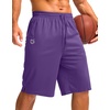 image:imageG Gradual Mens Athletic Shorts with Pockets 9  11 Long Basketball Shorts Lightweight Quick Dry Gym Workout Shorts for MenPurple