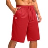image:imageG Gradual Mens Athletic Shorts with Pockets 9  11 Long Basketball Shorts Lightweight Quick Dry Gym Workout Shorts for MenRed