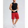 image:imageG Gradual Mens Athletic Shorts with Pockets 9  11 Long Basketball Shorts Lightweight Quick Dry Gym Workout Shorts for MenRed