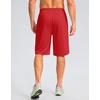 image:imageG Gradual Mens Athletic Shorts with Pockets 9  11 Long Basketball Shorts Lightweight Quick Dry Gym Workout Shorts for MenRed