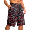 image:imageG Gradual Mens Athletic Shorts with Pockets 9  11 Long Basketball Shorts Lightweight Quick Dry Gym Workout Shorts for MenRed Camo