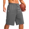 image:imageG Gradual Mens Athletic Shorts with Pockets 9  11 Long Basketball Shorts Lightweight Quick Dry Gym Workout Shorts for MenSteel