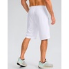 image:imageG Gradual Mens Athletic Shorts with Pockets 9  11 Long Basketball Shorts Lightweight Quick Dry Gym Workout Shorts for MenWhite